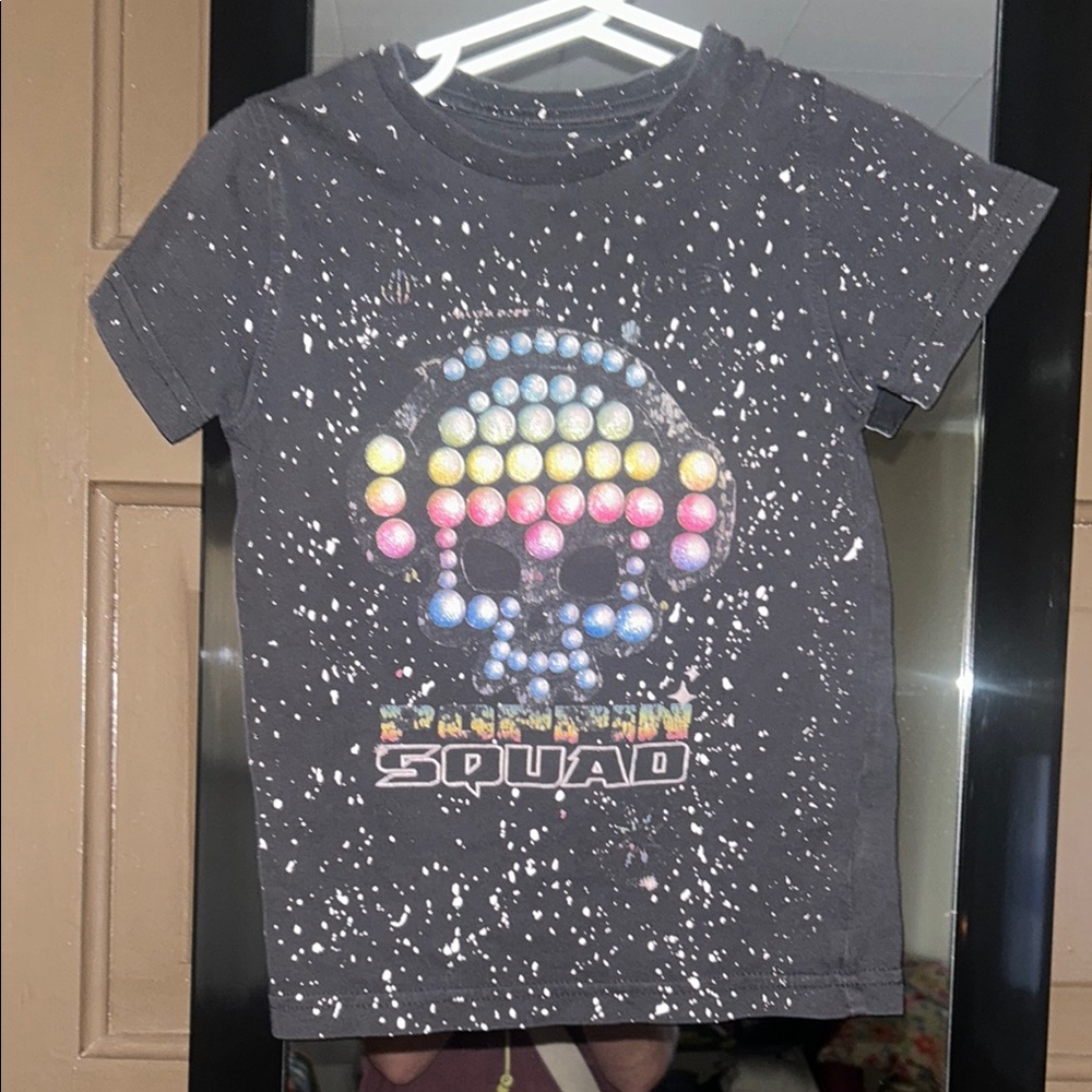 Kids Graphic Skull T-Shirt - Black; size 4T